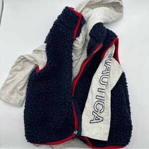 Nautica Fuzzy Fleece Vest& shirt